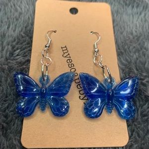 Blue Butterfly Earrings